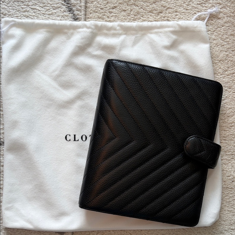 Cloth & Paper A5 Black Quilted Leather Planner